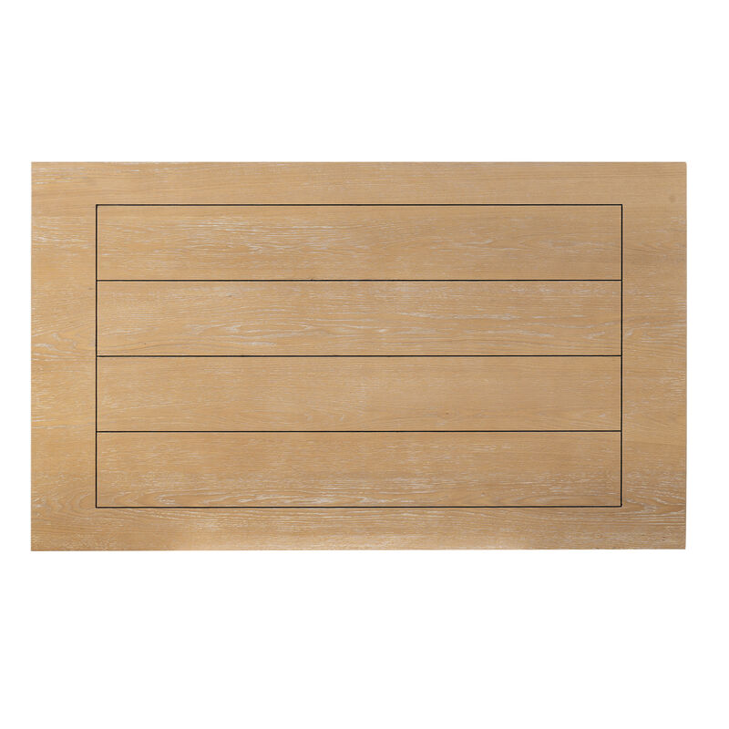 Merax Farmhouse Dining Table with Reinforced Cross Base, Solid Rubberwood Frame image number 3