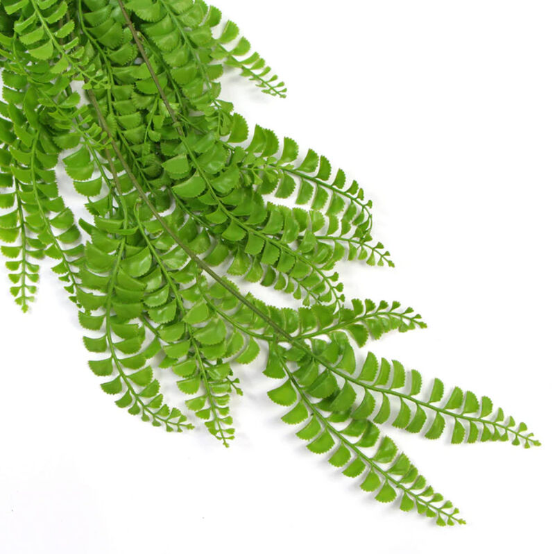 Artificial Dark Green Hanging Button Fern Plant 31" UV Resistant
