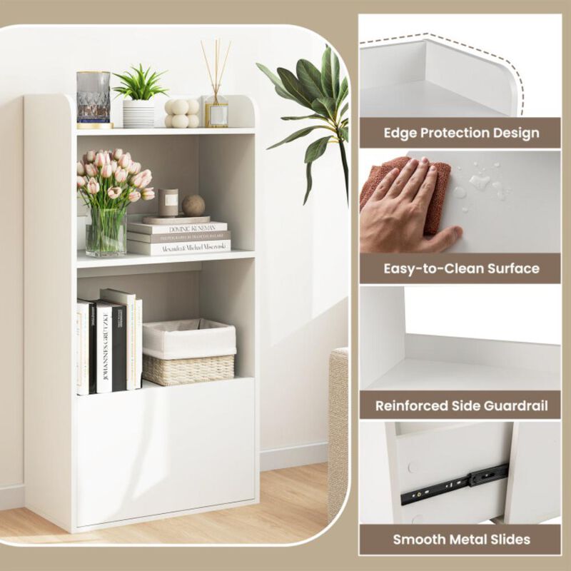 Hivvago Freestanding Bookshelf with 3-Tier Open Shelf