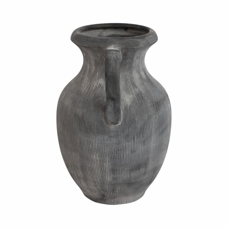 12" Weathered Jug With Handles, Black image number 3