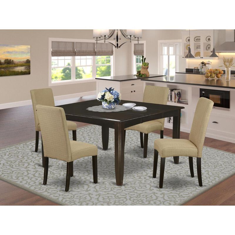 East West Furniture Dining Room Set Cappuccino