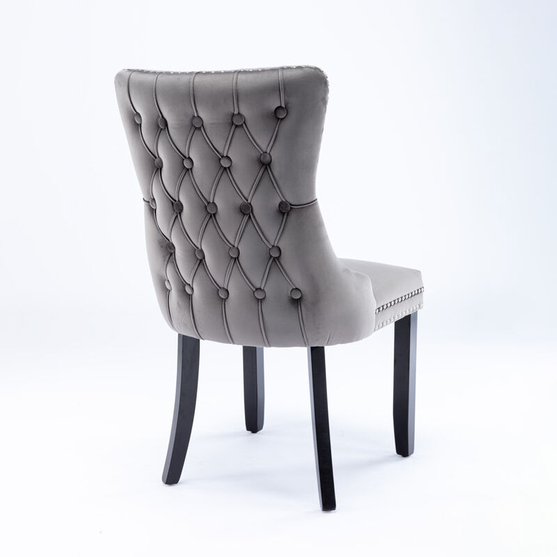 Streamdale Set of 2 Upholstered Wingback Dining Chairs image number 4