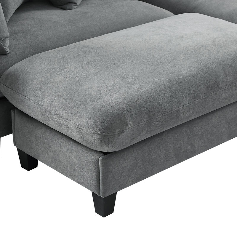 Merax Sectional Sofa L-shaped Sofa Upholstered Sectional Sofa with Ample Storage Space