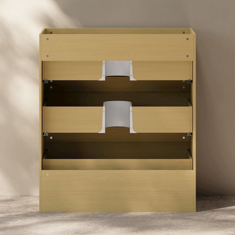 Liberte 30" Freestanding Bathroom Vanity Cabinet without Top in Natural Oak image number 5