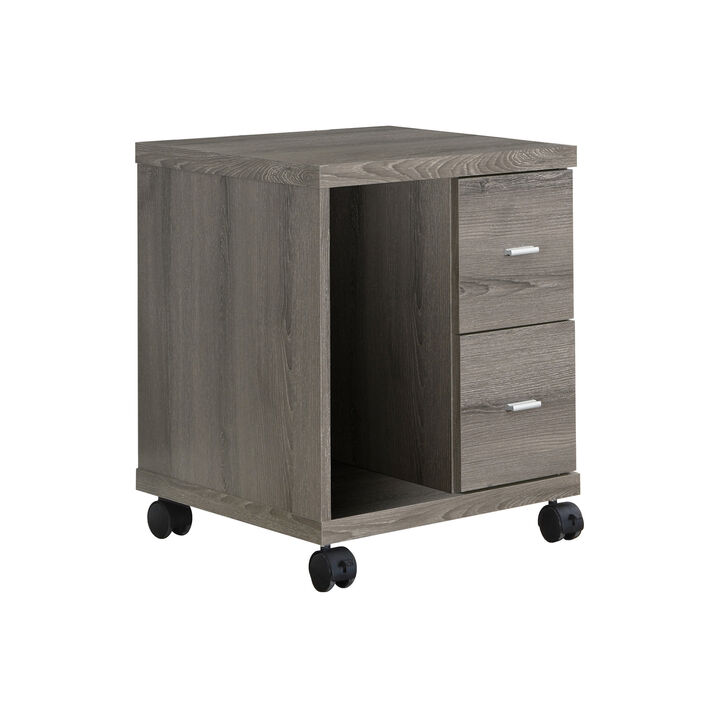 Monarch Specialties I 7056 Office, File Cabinet, Printer Cart, Rolling File Cabinet, Mobile, Storage, Work, Laminate, Brown, Contemporary, Modern