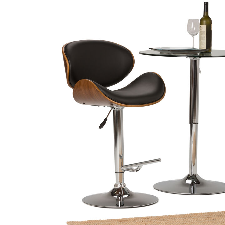 Marana Bentwood Adjustable Swivel Bar Stool