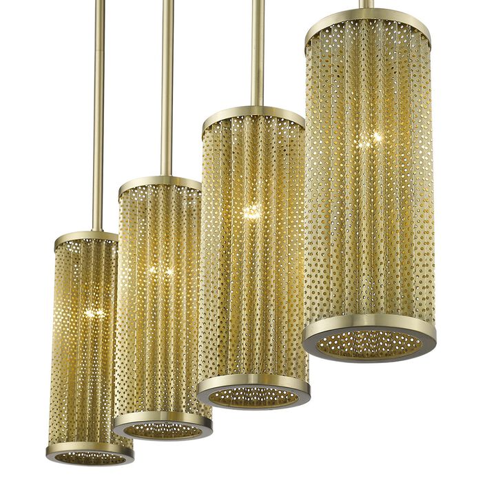 HomeRoots Basetti 4-Light Gold Pendant