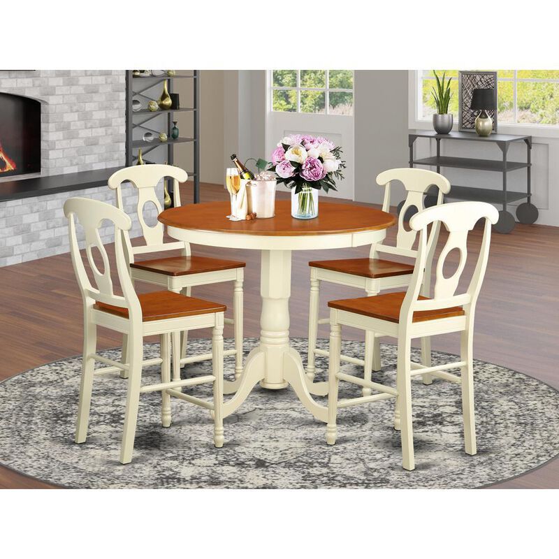 5 PC counter height pub set - Table and 4 counter height stool.