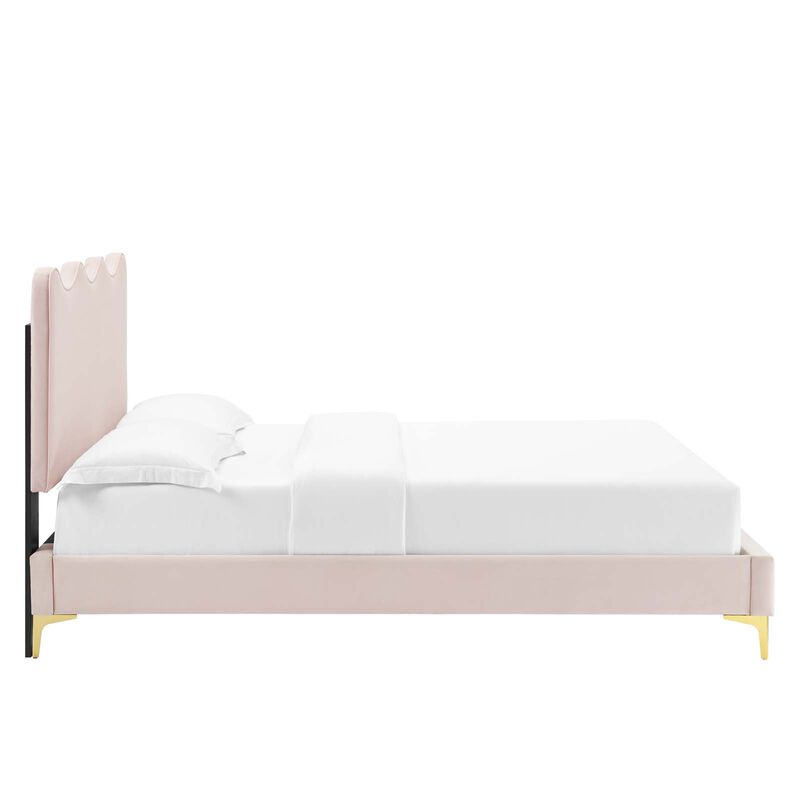 Modway - Current Performance Velvet Full Platform Bed image number 3