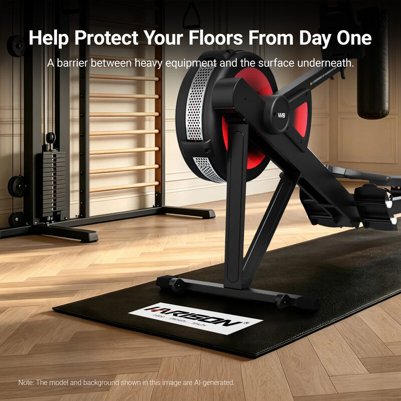 HARISON Treadmill Mat for Carpet & Hardwood Floors, 4.3mm Thickness, Compatible for Treadmills, Elliptical, Exercise Bikes, Stationary Cycles and Accessories (HR-002) image number 2