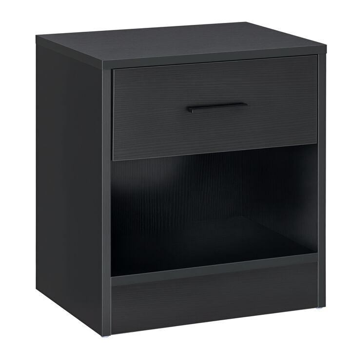 Hivvago Storage Side Table with Drawer and Open Shelf