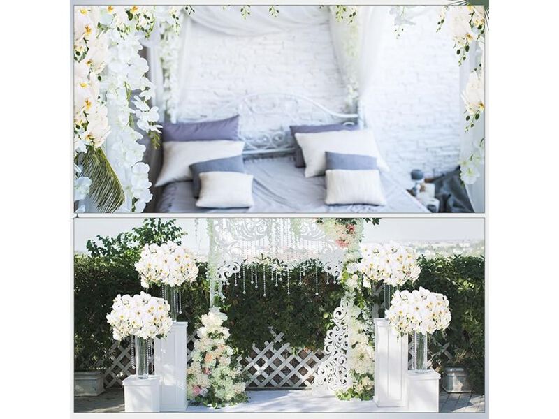 20 Piece White Artificial Orchid Flower Stems Wedding Centerpiece Decor image number 1