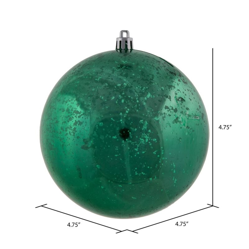Vickerman 4.75" Christmas Ornament Ball, Sea Foam Shiny Mercury Finish, Shatterproof Plastic, Holiday Christmas Tree Decoration, 4 Pack image number 5