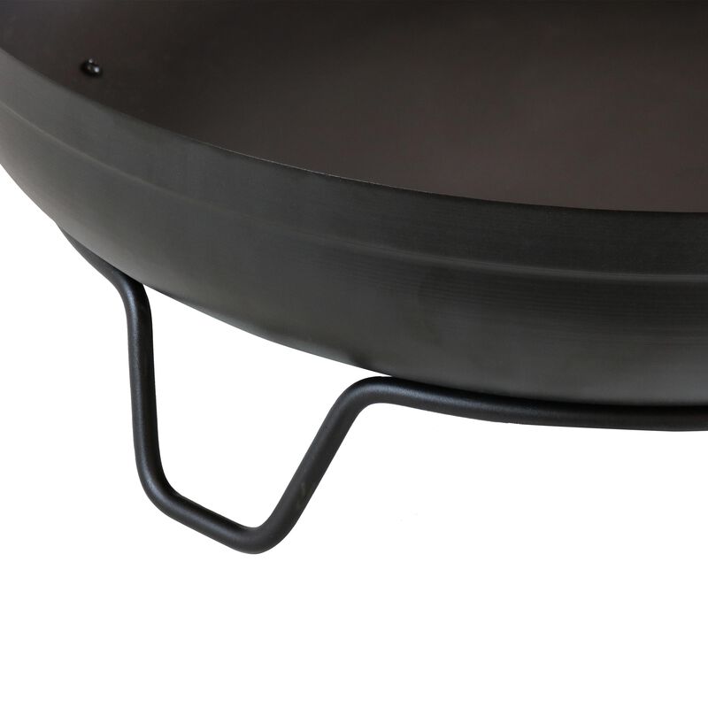 Sunnydaze 23 in Steel Wood-Burning Fire Pit Bowl with Stand - Black