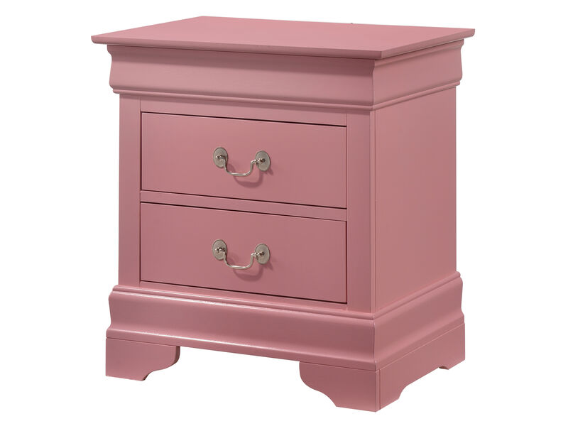 Louis Philippe 2-Drawer Nightstand (24 in. H X 22 in. W X 16 in. D)