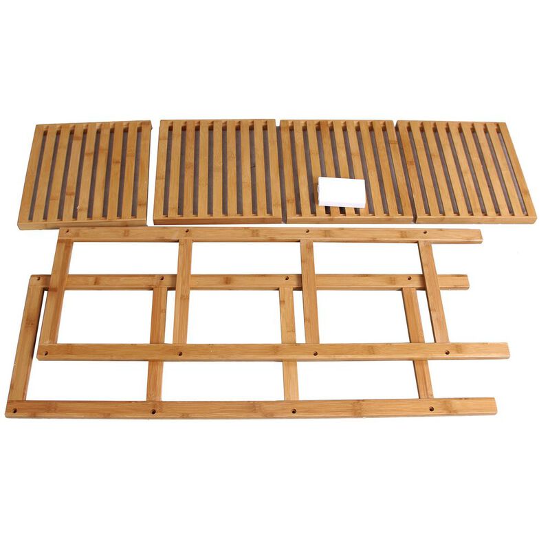 Elegant 4-Tier Wicker Bathroom Shelf for Organized Storage and Display