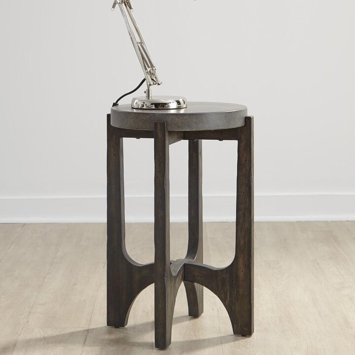 Liberty Furniture Cascade Chair Side Table in Wirebrush Rustic Brown