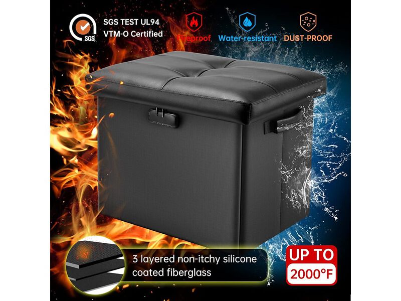 Fireproof Folding Ottoman Foot Rest