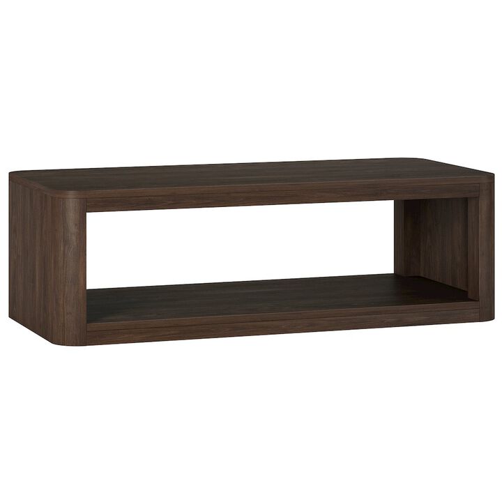 Hudson&Canal Kellan 47 Wide Rectangular Coffee Table in Alder Brown