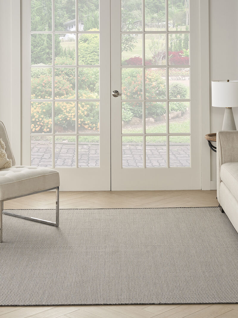 Courtyard COU01 Ivory/Charcoal 8' x Square Rug