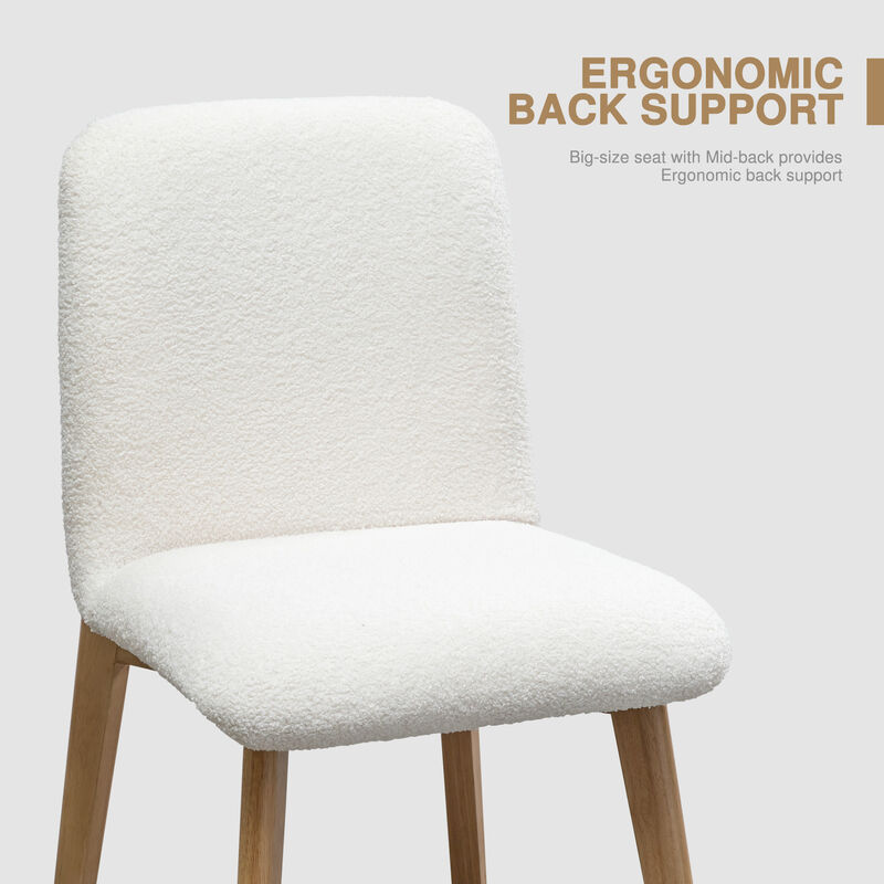 Bethea Upholstered Modern Dining Chairs with Black Leg (Set of 2)