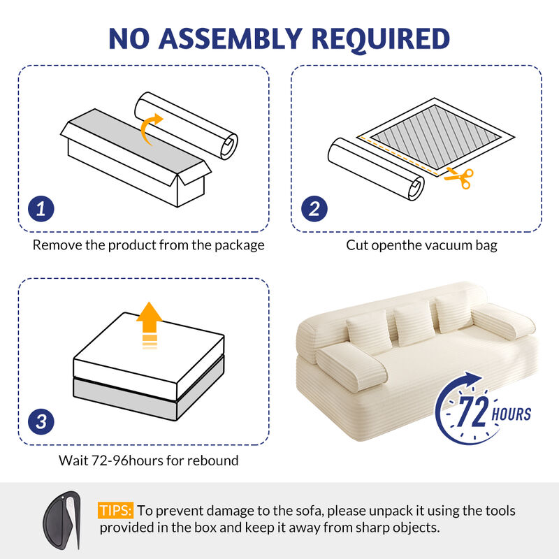 Rejarv 2-in-1 Convertible Sofa Bed image number 4