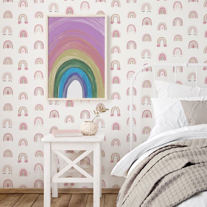 Kids and Teens Rainbo-Ho Pink Wallpaper G78584