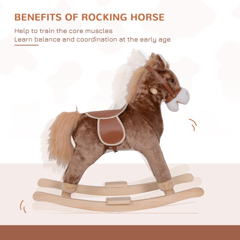 BreeBe Toddler Rocking Horse with Soft Plush Body image number 4