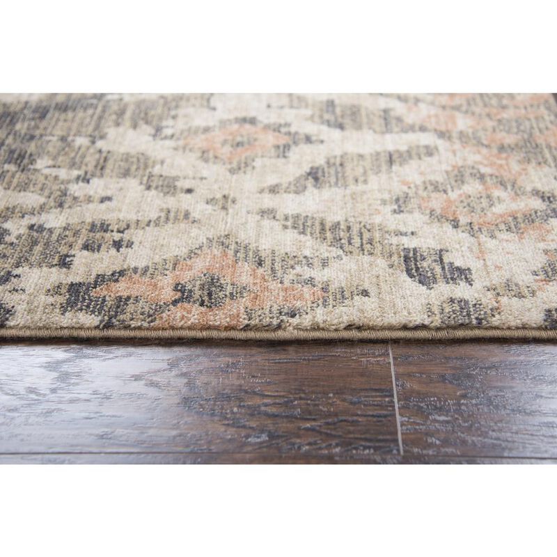 Euphoria Brown 2'6" x 8' Hybrid Rug