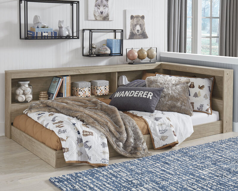 Oliah Twin Bookcase Storage Bed image number 1