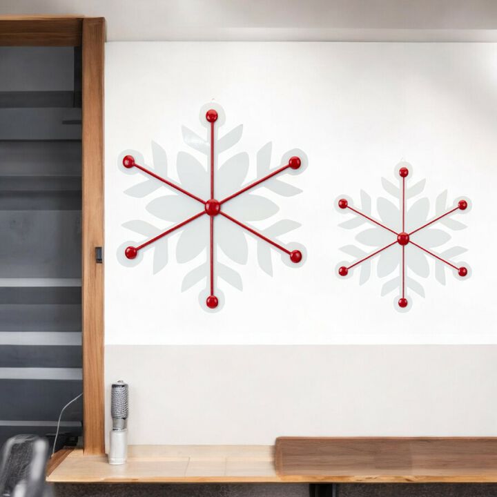 Decorative Snowflakes Set of 2 for Seasonal Home Accents