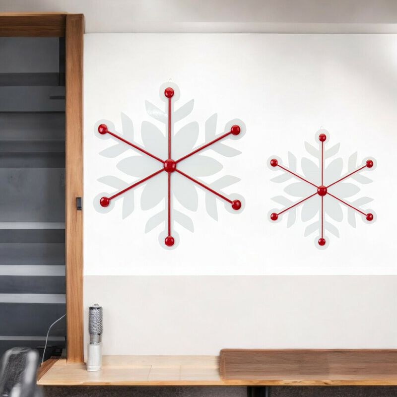 Decorative Snowflakes Set of 2 for Seasonal Home Accents