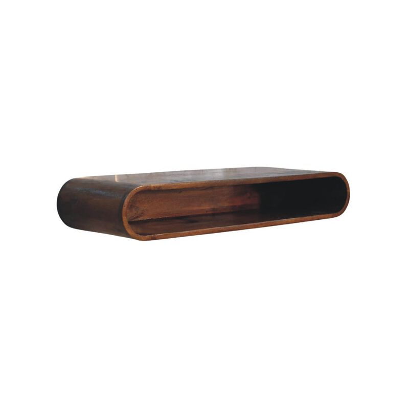 Artisan Furniture Solid Wood Arc Shadow Wall-Mounted Media Console, Brown image number 3