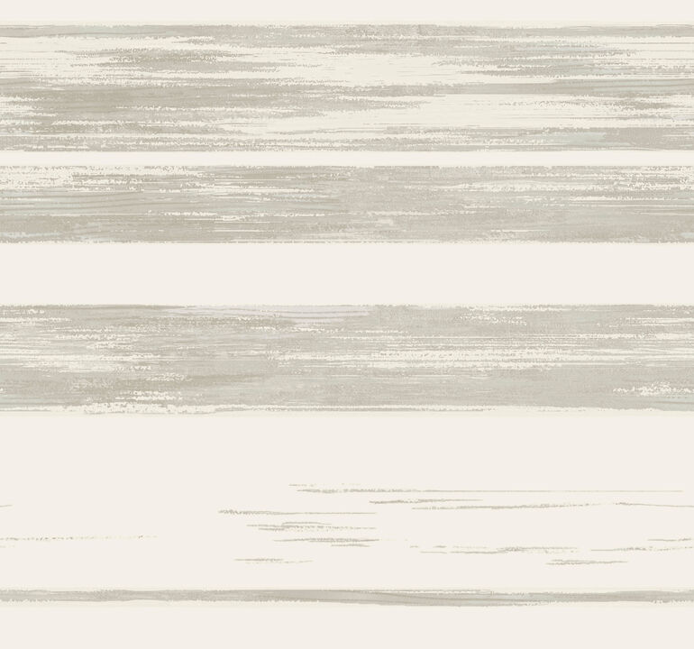 Horizontal Dry Brush White & Grey Wallpaper