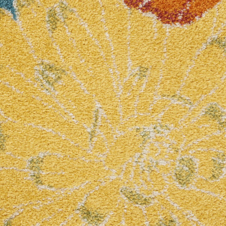 HomeRoots Floral Runner Rug