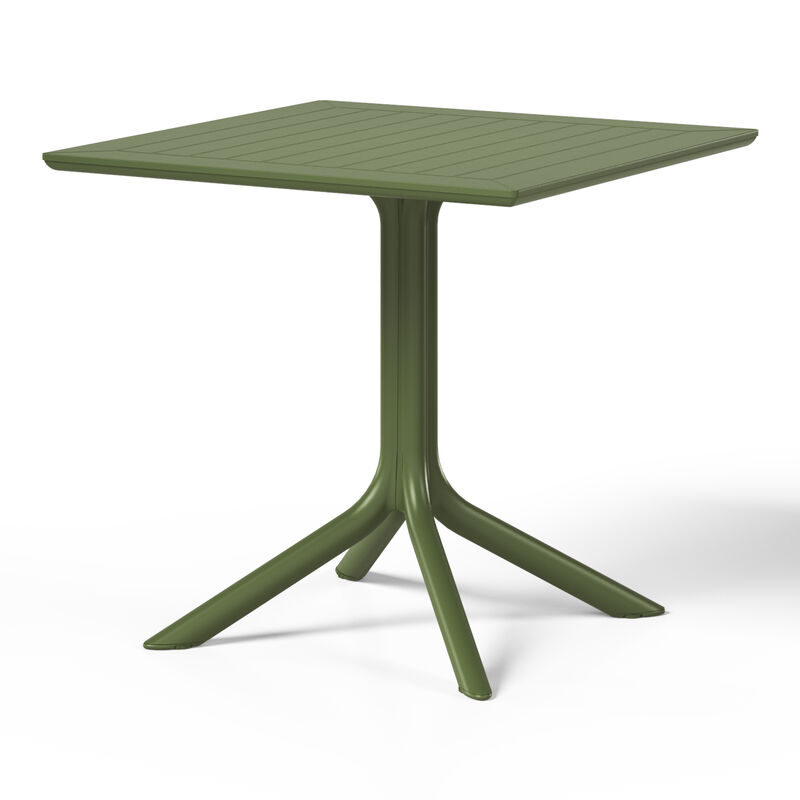 WestinTrends 31.5" Square Outdoor Plastic Resin Patio Dining Table for 4 image number 2
