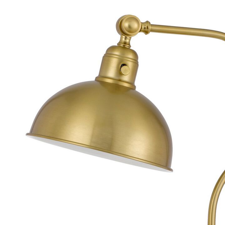 25 Inch Brass Curved Desk Lamp