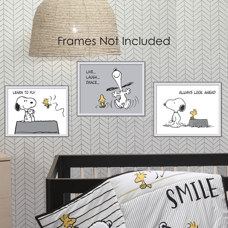 Lambs & Ivy Classic Snoopy 11 by 14 Inch Unframed Nursery/Child Wall Art - 3pc