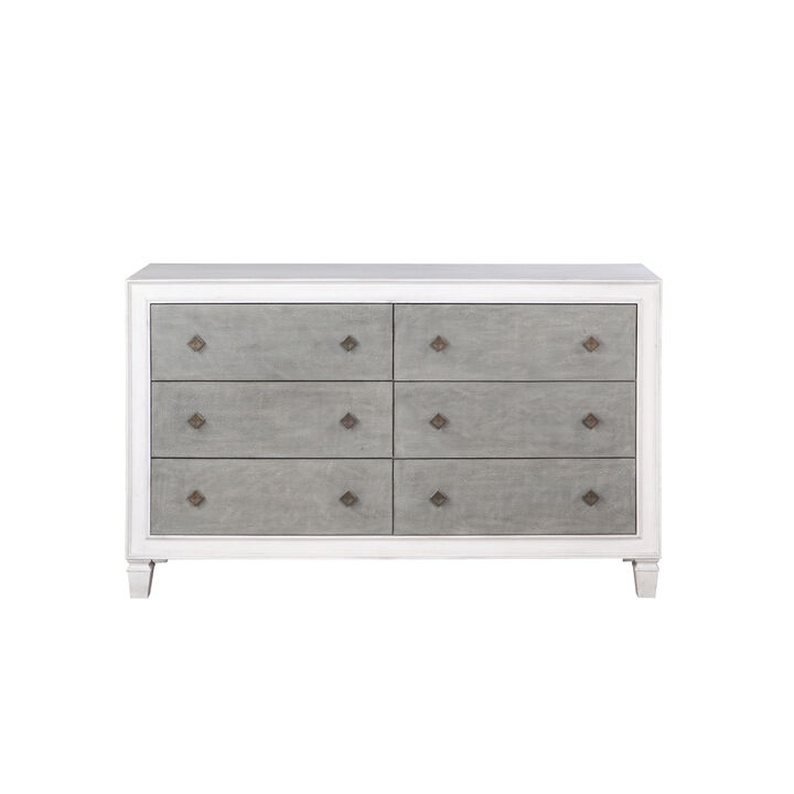 Katia Dresser in Rustic Gray & White Finish