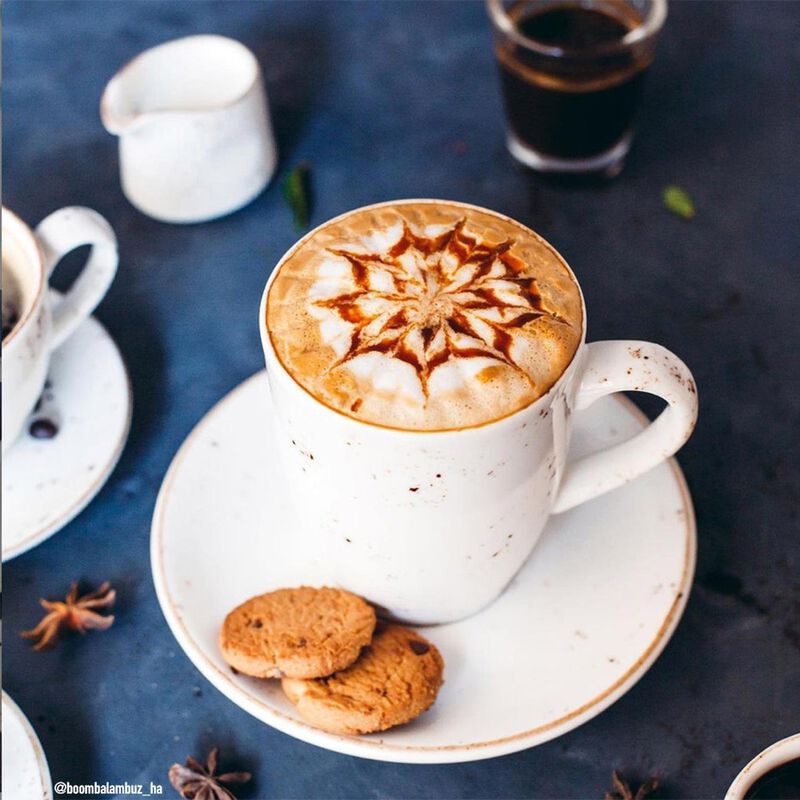 Grain dia.3.25" h:4.25" 11 oz. Round Decorated Porcelain Mug (Set of 4)