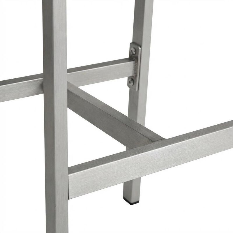 Aluminum Outdoor Bar Stool With Backrest And Lightweight Design image number 2