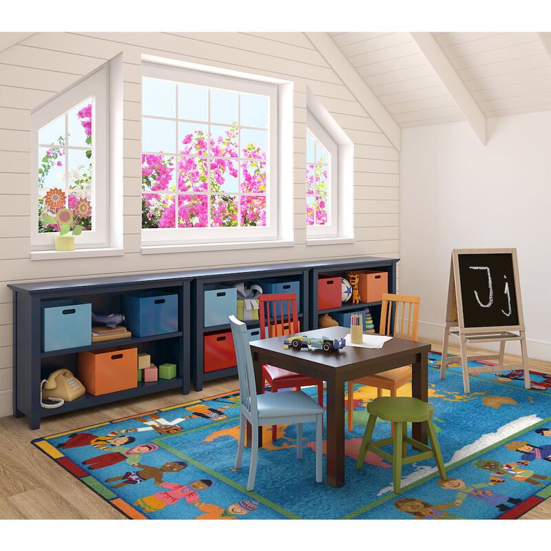 Joy Carpets Kid Essentials Hands Around the World 10'9 x 13'2 Area Rug in Color Multi