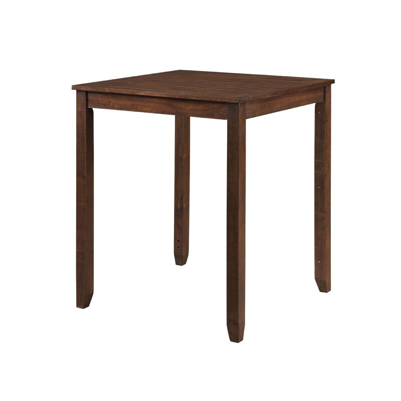 Gary 3 Piece Counter Table Set, Cherry Brown - Benzara