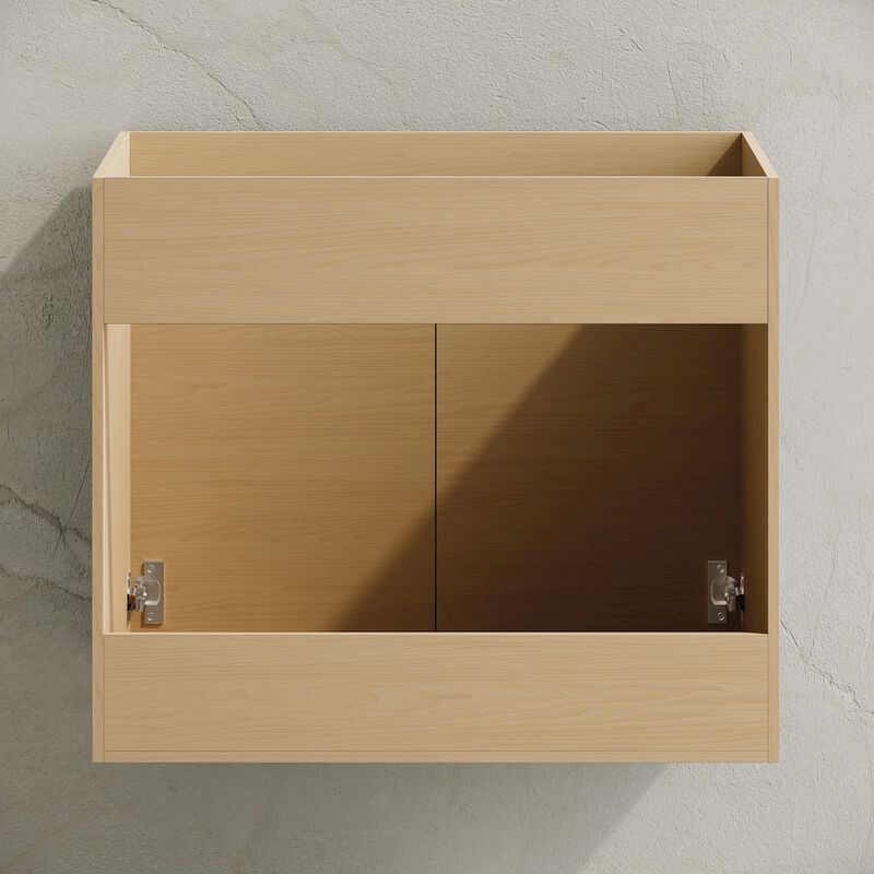 St. Tropez 24" Wall-Mounted Bathroom Vanity Cabinet without Top in Natural Oak image number 4