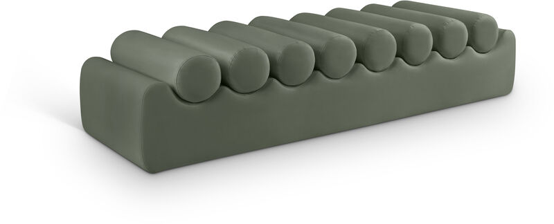 Meridian Furniture Rumble Green Vegan Leather Bench
