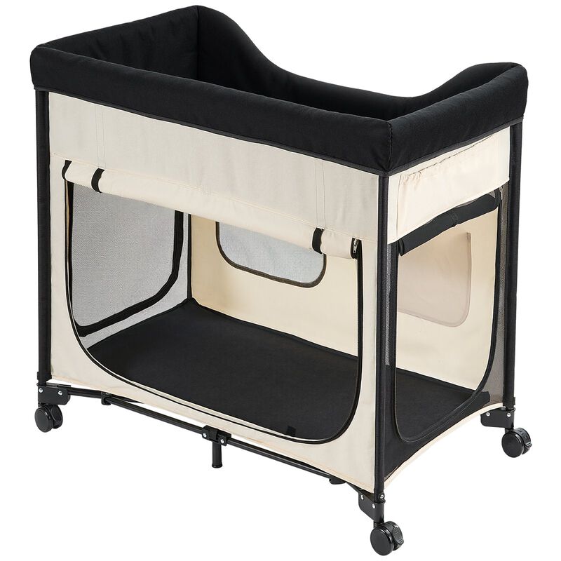 Large Elevated Foldable Dog & Cat Bed, Raised Pet Cot with Wheels & Storage Bags image number 8