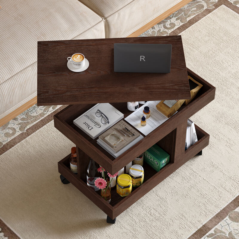 Votfri 360&deg; Rotating Desktop Side Table image number 2
