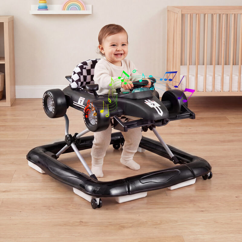 4-in-1 Adjustable Baby Walker with Activity Center and Music Box image number 1