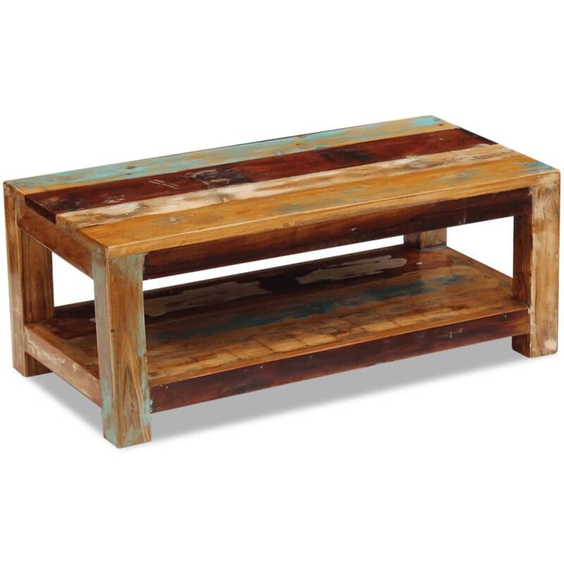 vidaXL Coffee Table Solid Reclaimed Wood 35.4"x17.7"x13.8"
