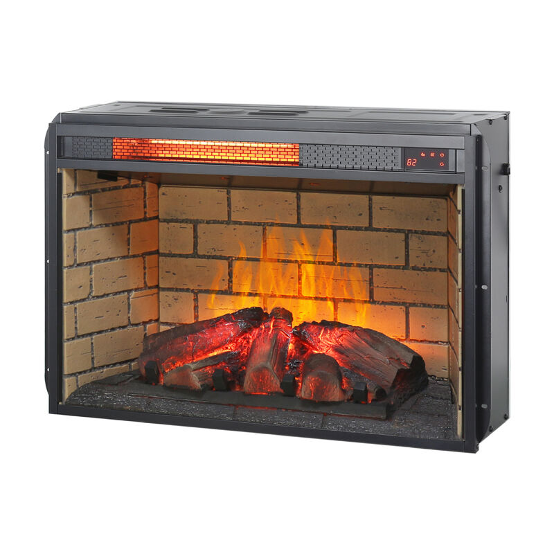 Streamdale 26" Infrared Quartz Fireplace Insert - Woodlog and Brick